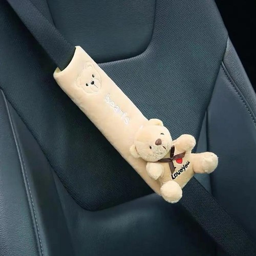 Pink Car Seat Belt Pads Cute Bear Shoulder Strap Pad protector Car Decor S1K92H - Picture 9 of 9