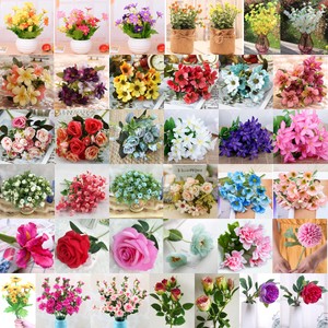 12 Rose Kunstliche Blumen Kunstpflanze Kunstblume Blume Deko