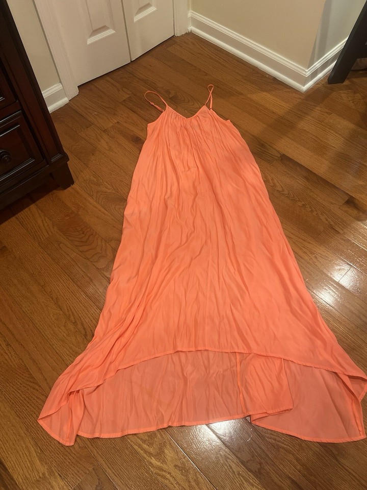 Pink Stitch Neon Orange Maxi Dress For ShopBop 2 NWOT eBay