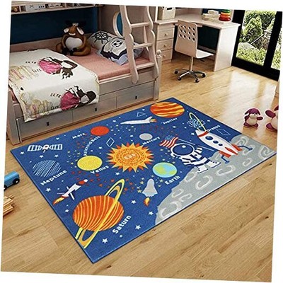  System Kids Area Rug (52'' x 75'') 52''x75'' Blue Solar