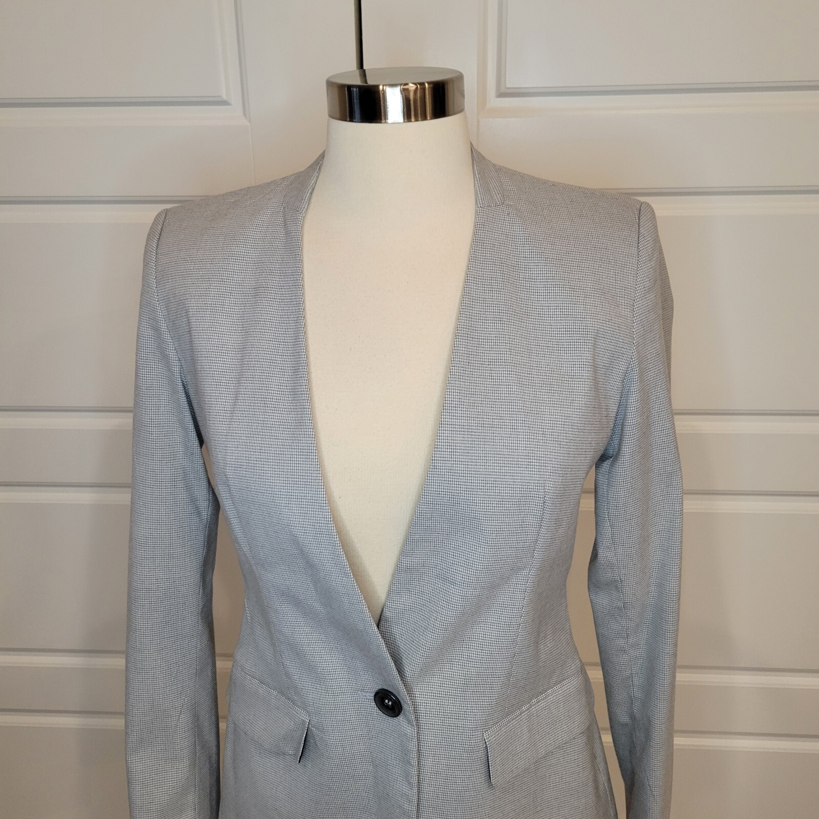 ZARA Basic Collection Women's Gray Houndstooth Co… - image 3