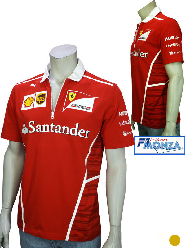 2017 POLO SHIRT MAGLIETTA SCUDERIA FERRARI F1 TEAM PUMA SPONSOR F1 SANTANDER 2017 POLO SHIRT MAGLIETTA SCUDERIA FERRARI F1 TEAM PUMA SPONSOR F1 SANTANDER