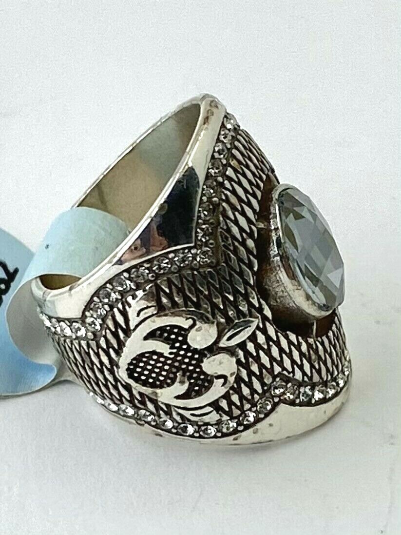 Brighton Love Padlock Ring, Silver Finish, Swarovski Brighton Love Padlock Ring, Silver Finish, Swarovski