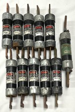 Lot of 11 Fusetron Bussmann FRN-R-100 100A 250VAC Dual Element Time Delay Fuses