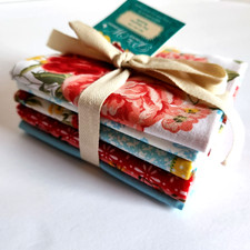 Pioneer Women Cotton SWEET ROSE FLORAL Fat Quarter Bundle Fabric 6 Designs 21x18