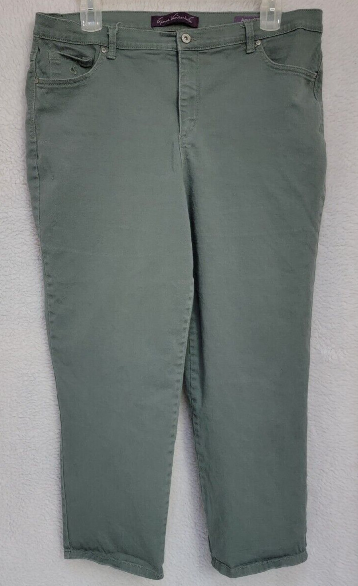 Gloria Vanderbilt Womens Jeans Pants Size 16W Green Amanda