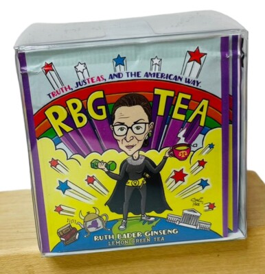 RUTH BADER GINSENG TEABAG SET WHIMSICAL KOSHER ORGANIC NON GMO MYRTLE 20 BAGS