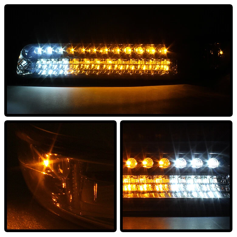 Faros suburbanos Smoke 99-02 Chevy Silverado 00-06 con luces LED de señalización de parachoques Foto 3 de 4