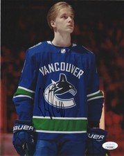 Vancouver Canucks Elias Pettersson Signed Autographed 8x10 NHL Photo JSA COA #11