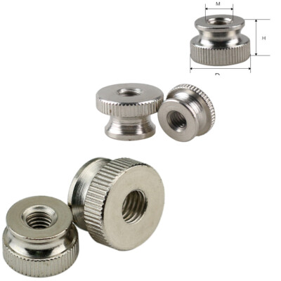 20Pc M3-D8*6 Knurled Thumb Nuts Flat Through Head Hand Grip Knobs Nut Ni-plated