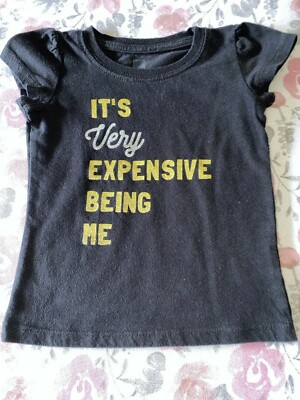 Infant Toddler Baby Shirt 18 MTH Glitter ''It's Very Expensive Being Me'' Freeze