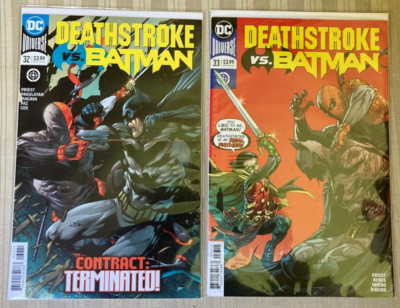 DC Universe Deathstroke #32 & #33 2016 Series Batman Vs. Deathstroke