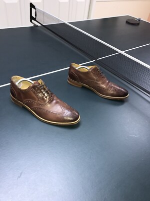 Cole Haan Men\'s Grand OS Brown Cambridge Wingtip Oxford Leather Shoes - Size 9.5 Cole Haan Brown Leather Wingtip Grand OS Men main image 4