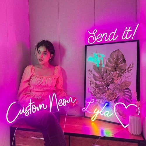 Personalized Neon Sign Custom Name Logo Signs Acrylic Wall Decor LED