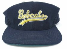 Vintage New Era Pro Model Bobcats Medium-Large Made In USA Snapback Hat Black