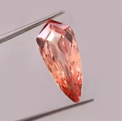 Padparadscha Sapphire Peach Fancy Cut 19-20 Ct Natural Loose Gemstone Certified