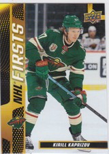 20/21 UD..KARILL KAPRIZOV..NHL FIRSTS..ACHIEVEMENT..CARD # NF-28..WILD