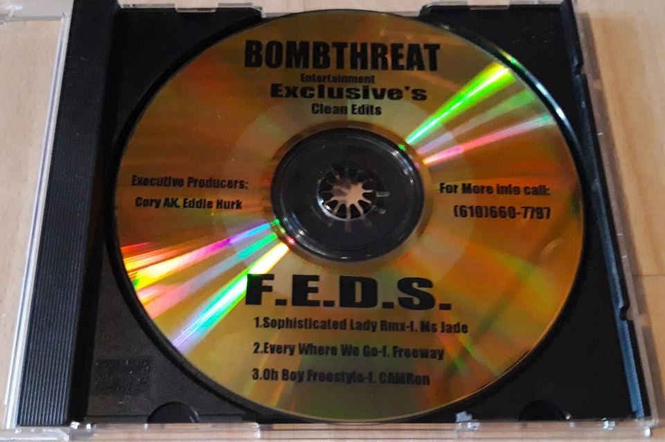 F.E.D.S.  Sampler CD Promo Rap Hip Hop BOMBTHREAT Entertainment MS JADE, CAM'RON - Bild 2 von 4