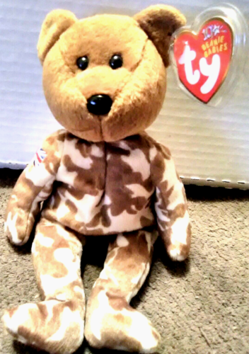 Ty~Beanie Babies "HERO" The Bear (The British) - Picture 1 of 11