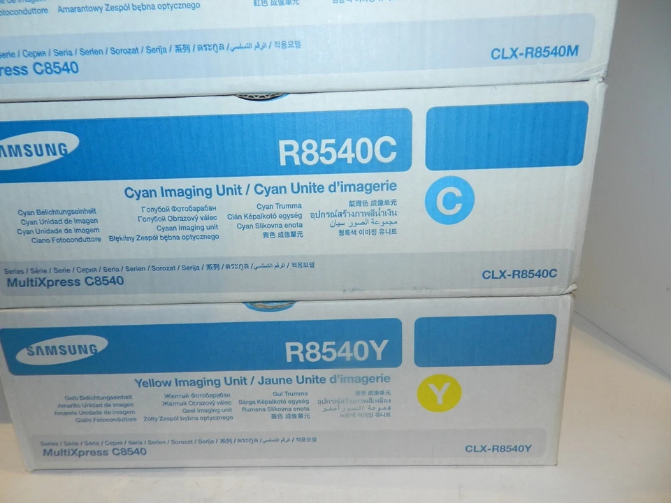 Juego de 4 Unidades de Imagen GENUINAS SAMSUNG CLX-8540 CLX-R8540 NUEVAS EN CAJA Negro Cian M Y Foto 3 de 3