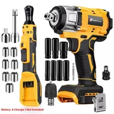 Cordless Impact Driver/Ratchet wrench Power Tool Combo For Dewalt 20v Battery
