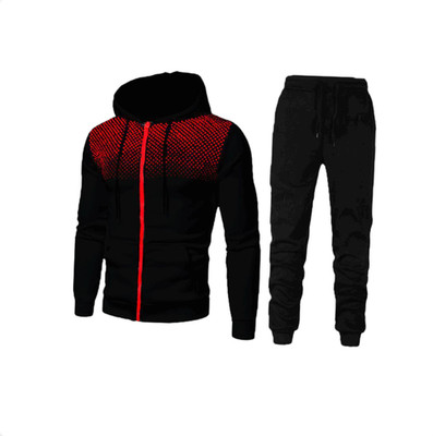 Herren Tracksuit Jogginganzug Trainingsanzug Hoodie Sportanzug Freizeit AnzugSet