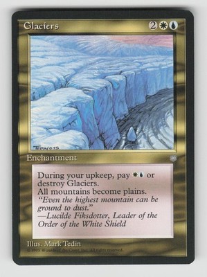 Glaciers Rare Ice Age Magic: The Gathering Near Mint