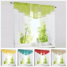 Voile Panel Curtains Transparent Short Blinds Kitchen Small Window Net Curtains