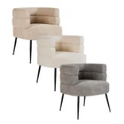 Barrel Boucle Teddy Fur Accent Chair Modern Home Living Seating Furniture