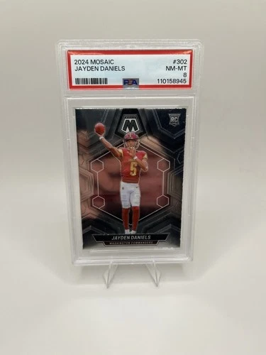 2024 PANINI MOSAIC ROOKIE (RC) JAYDEN DANIELS #302 PSA 8 NM-MT