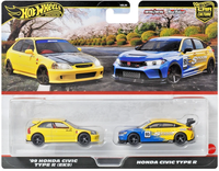 Hot Wheels Premium 2-Pack '99 Honda Civic EK9 + Civic Type R 1:64 Neu OVP