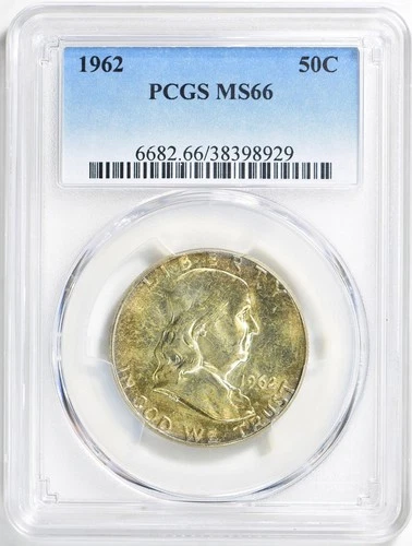 1962 Franklin Half PCGS MS66
