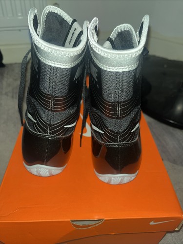 Nike Hyperko1 Black/Silver Boxing Boots Size 7 Men's Great Condition worn once - Picture 4 of 11