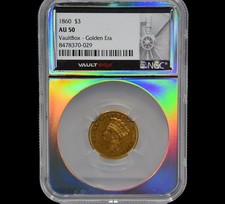 1860 $3 Gold Indian Princess Head NGC AU 50 #8478370-029