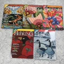 Lot of 5 Rug Hooking Magazines 2021 Full Year Jan-Dec With Inserts
