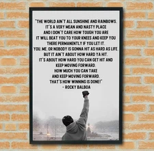 Motivational Quote Rocky Balboa Poster