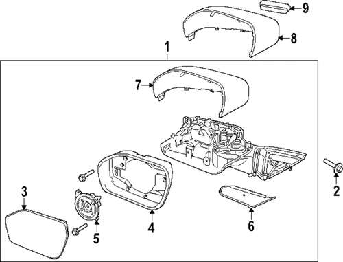 Genuine Ford 2020-2024 Ford Explorer - Mirror Glass MB5Z-17K707-E