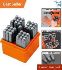 37-Piece Metal Letter Number Stamp Set 3mm for Jewelry Leather Wood