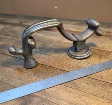 ANTIQUE Solid Brass Door HANDLE Pull • Eclectic ART DECO / NOUVEAU  10