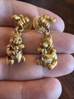 Disney Gold Tone Pierced "Winnie the Pooh" 1" Drop Earrings Marked — photo 6