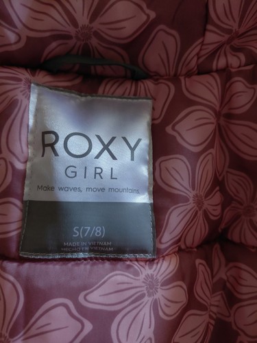 Roxy Girl Olive Green Coat S(7/8) Pink Floral Lining - Picture 3 of 10