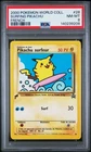 2000 POKEMON PIKACHU WORLD COLLECTION FRENCH #28 SURFING PIKACHU PSA 8