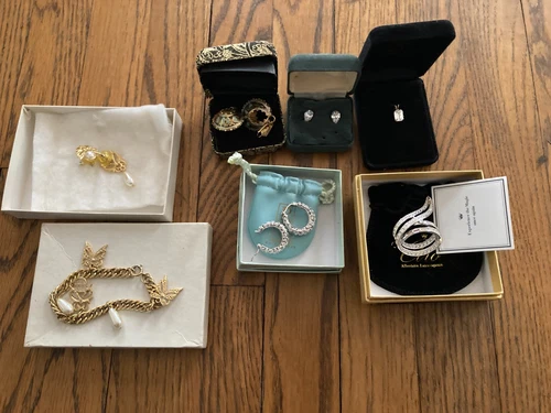 Vtg 80’s Costume Jewelry Lot w/boxes: Ciro, Russ Simons, Diammante + more