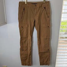 Vintage Ralph Lauren Sport Cargo Pants Men's 6 Brown Zip Sport Military Classic