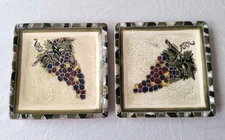 2 Dolce Tuscana Ambience Collection Canape Appetizer Dishes 6" Tuscan Style READ