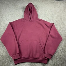 Comfrt Hoodie Womens Medium Red Baggy Preppy Sweatshirt Fleece Cozy Pullover