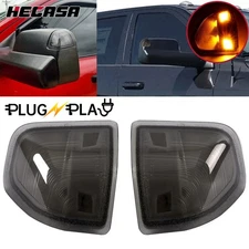 For Dodge Ram 1500 2500 3500 etc Smoked Amber LED Side Mirror Turn Signal Lights