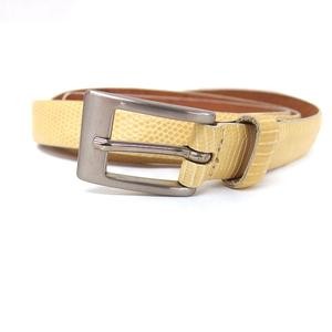 Manouqua Leather Touch Belt Python Pattern Snake … - image 8