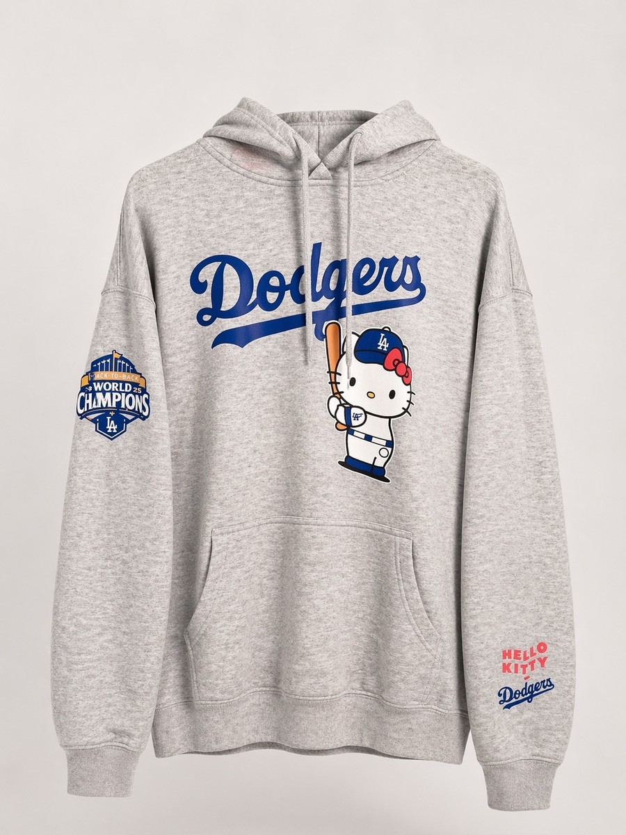 Los Angeles Dodgers Hello Kitty Gray Hoodie | eBay