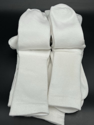 New SofSole Comfort Casual Cushion Crew Athletic Socks White Men Medium 6 Pair - Picture 8 of 8